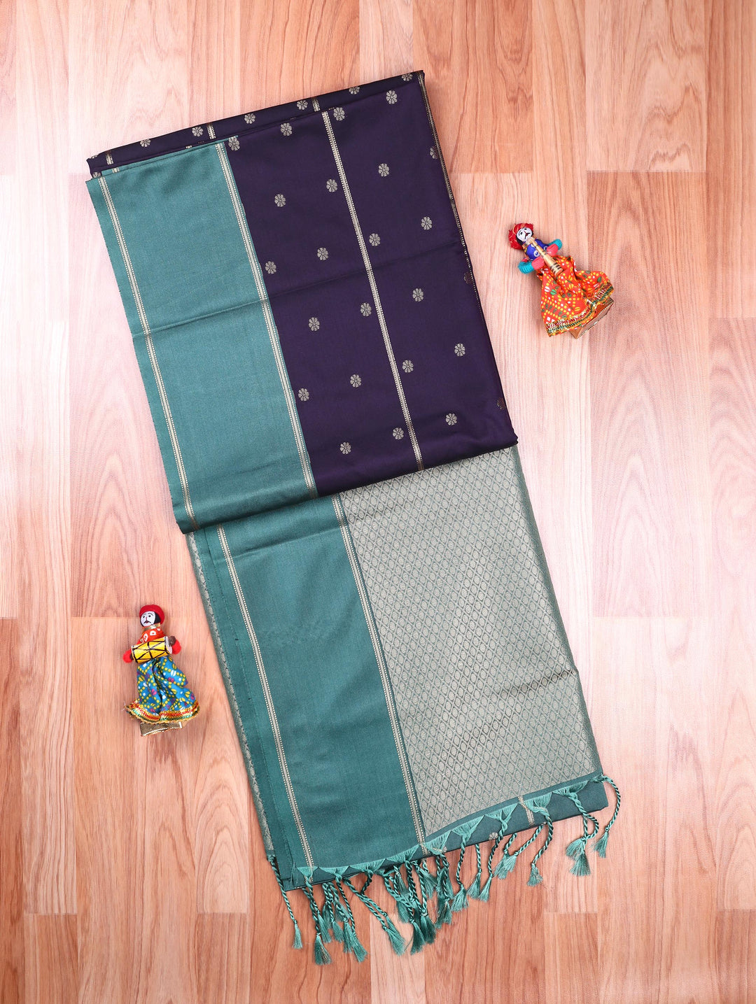 Kohila — Deep Navy Tana Art Silk Saree