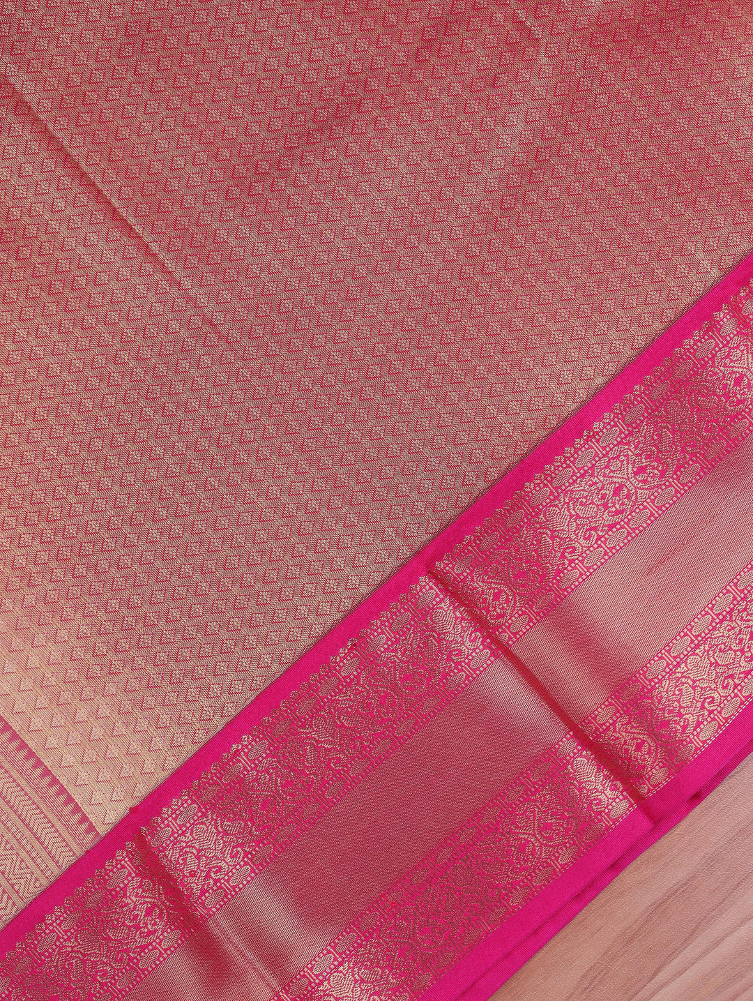Chellam — Cream Tana Art Silk Saree
