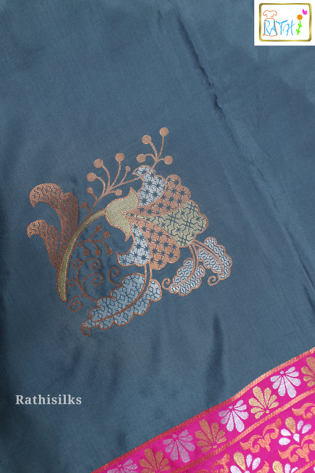 Trendy Grey Art Silk Saree