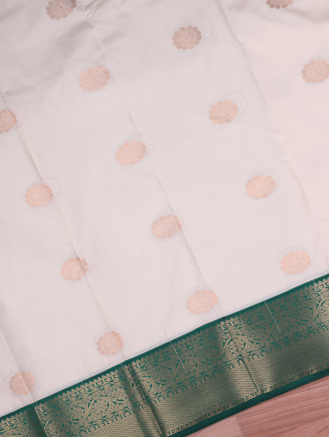Karpagam — Cream Tana Art Silk Saree