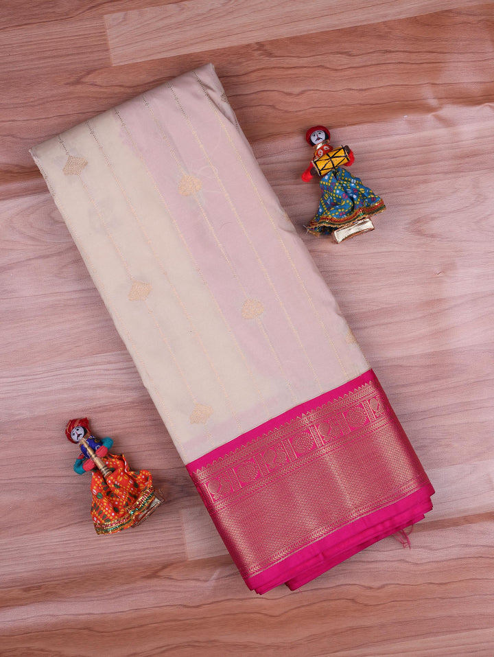 Padmini — Cream Tana Art Silk Saree