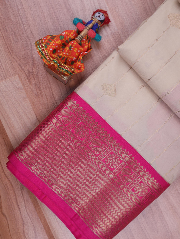 Padmini — Cream Tana Art Silk Saree