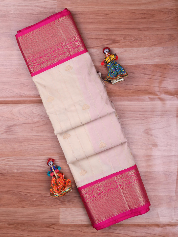 Padmini — Cream Tana Art Silk Saree