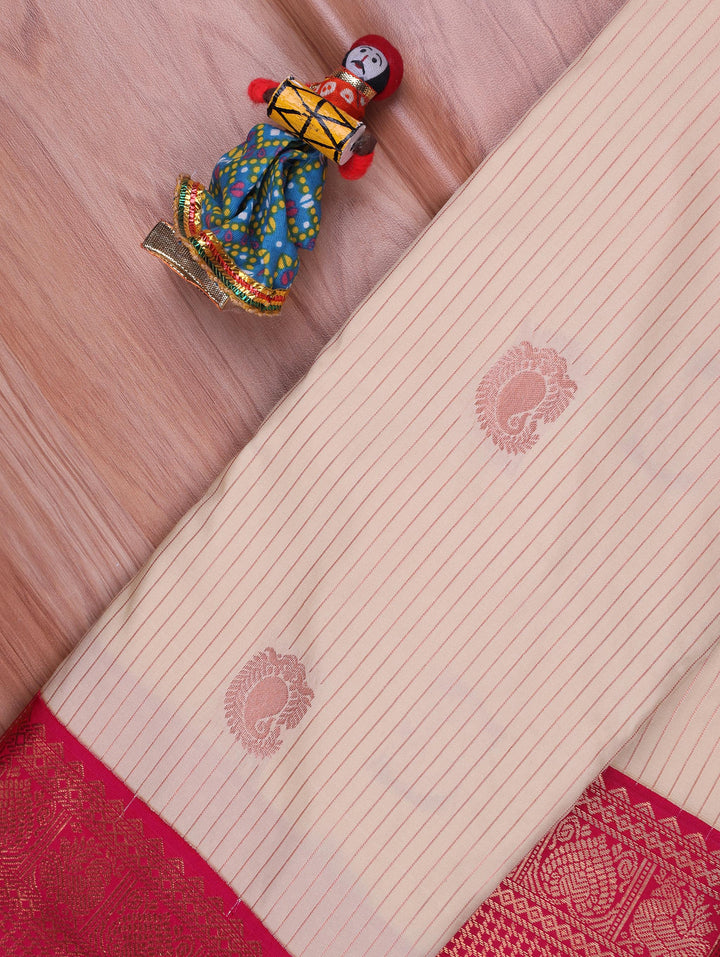Vani — Cream Tana Art Silk Saree