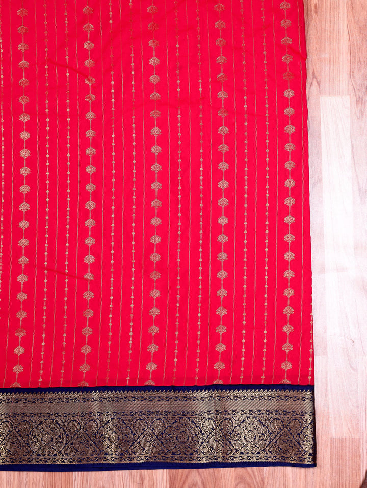 Durga — Red Tana Art Silk Saree