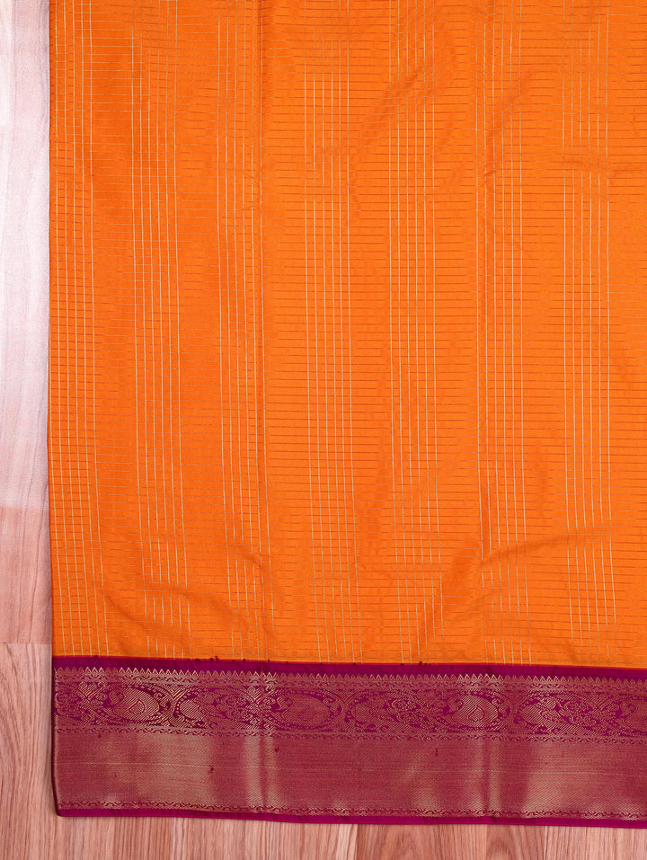Hema — Mustard Tana Art Silk Saree