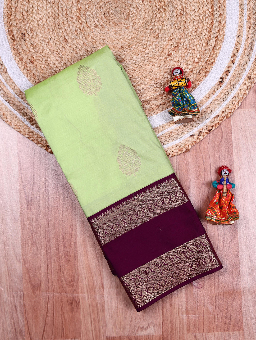 Manjari — Light Green Tana Art Silk Saree