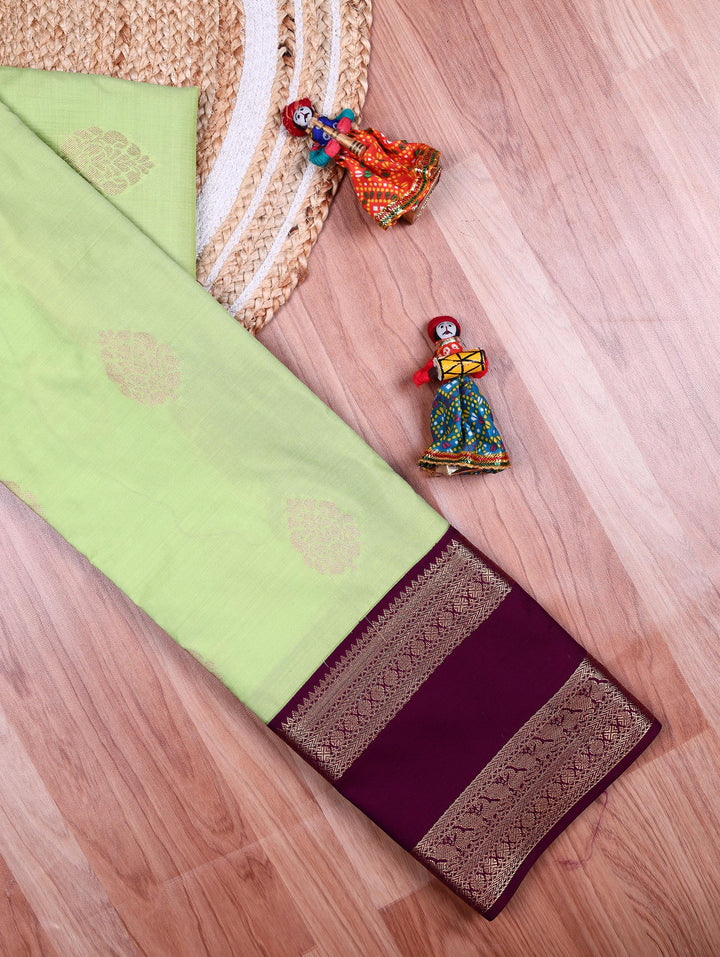 Manjari — Light Green Tana Art Silk Saree