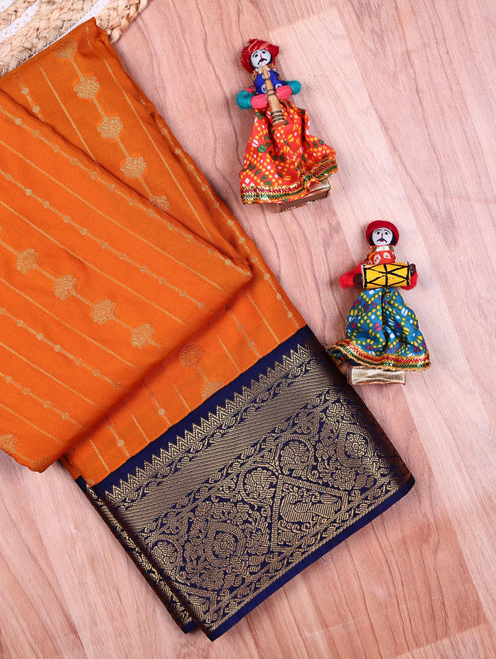 Geetha — Mustard Tana Art Silk Saree