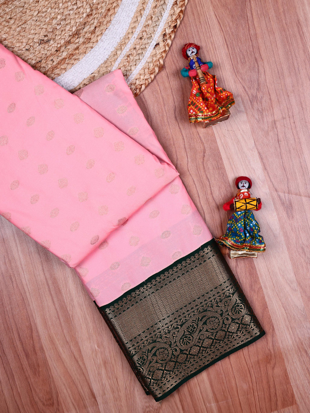 Anbu — Pink Tana Art Silk Saree