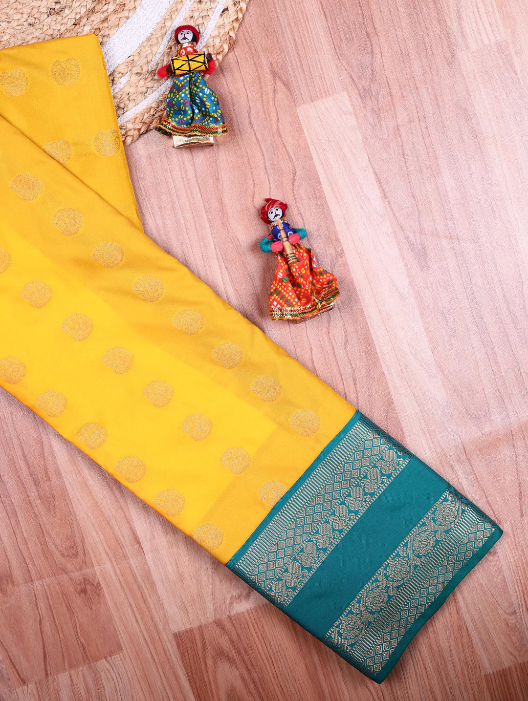 Bhanu — Yellow Tana Art Silk Saree