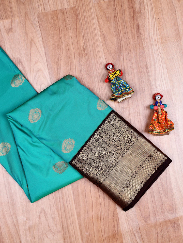 Brindha — Sea Green Tana Art Silk Saree