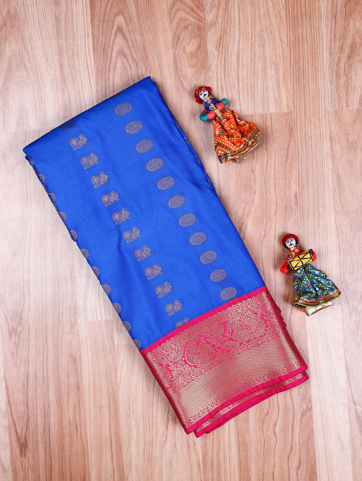 Vanaja — Blue Tana Art Silk Saree