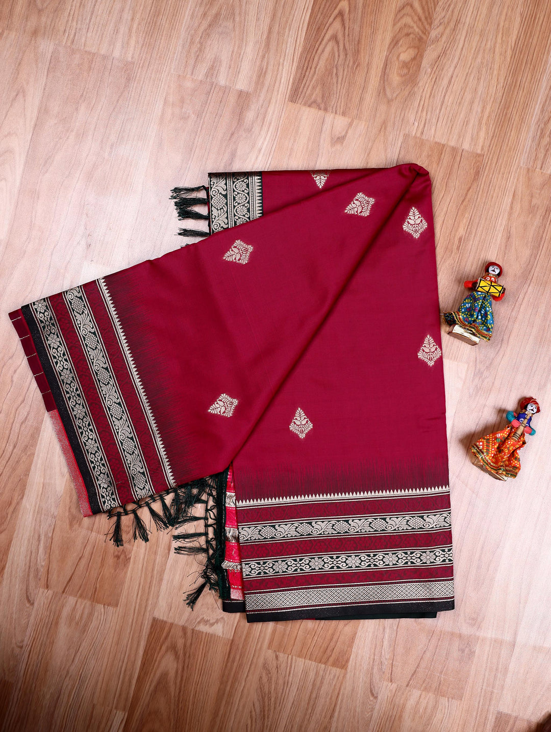 Pushpa — Pink Tana Art Silk Saree