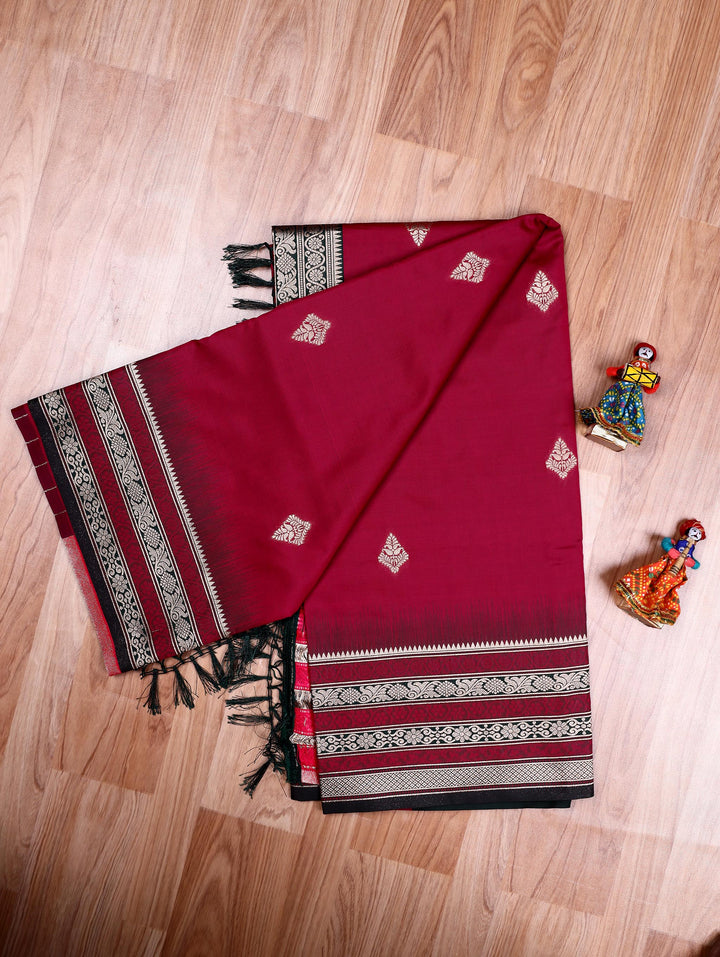 Pushpa — Pink Tana Art Silk Saree