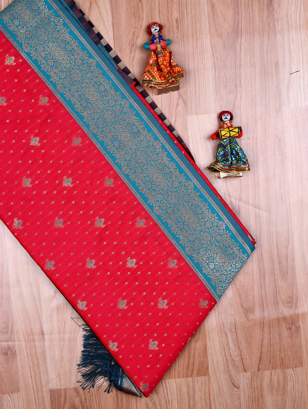 Abhirami — Pink Tana Art Silk Saree