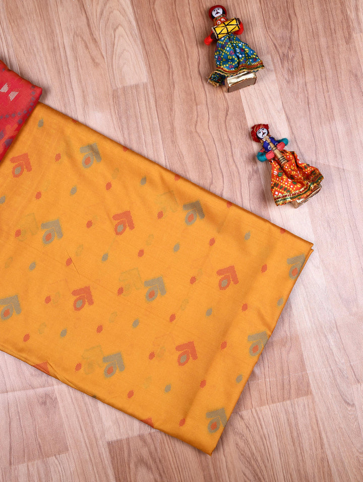 Sevvanthi — Mustard Yellow Tana Art Silk Saree