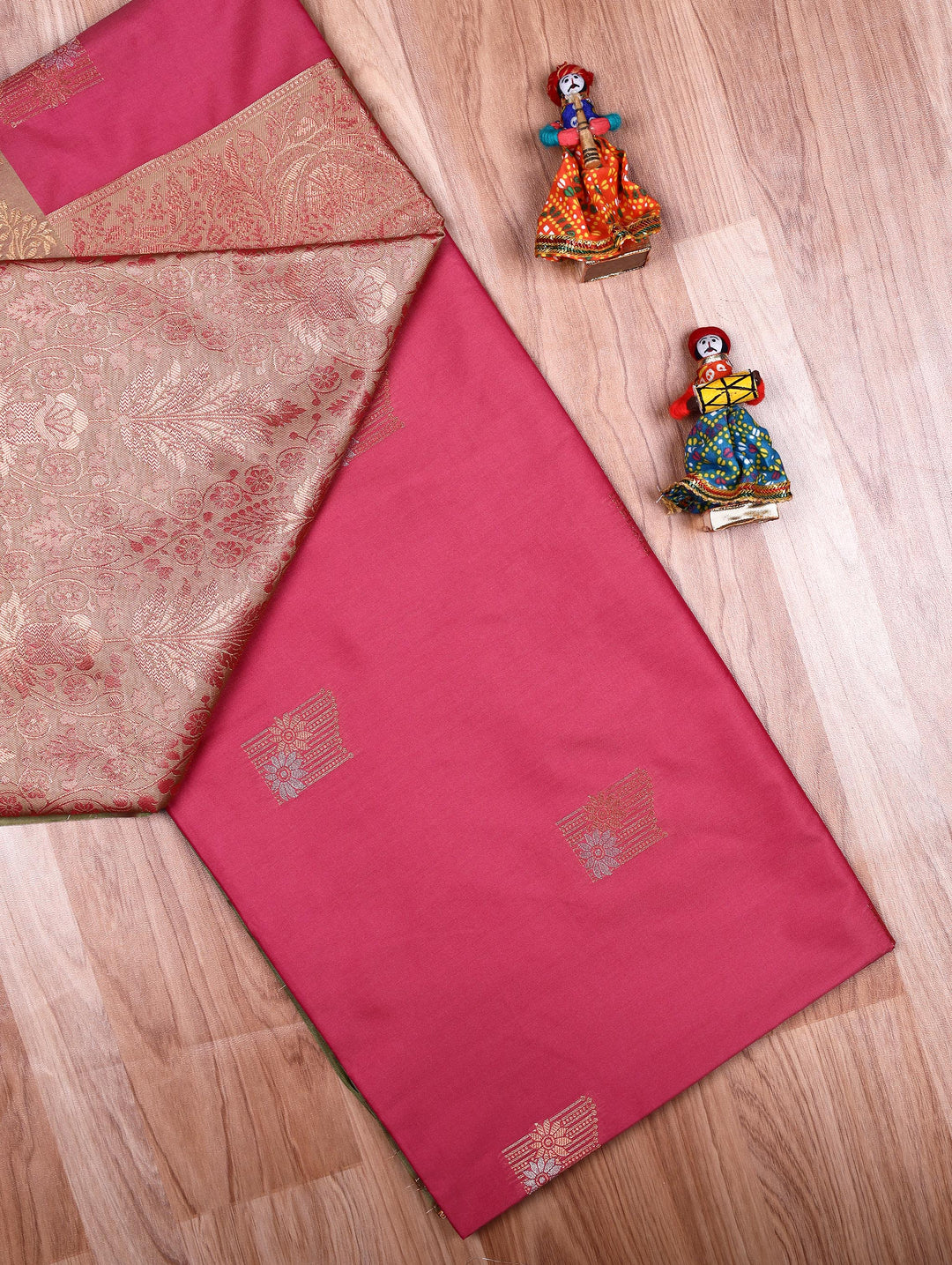 Madhura — Pink Tana Art Silk Saree