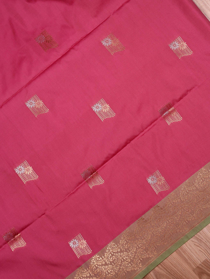 Madhura — Pink Tana Art Silk Saree