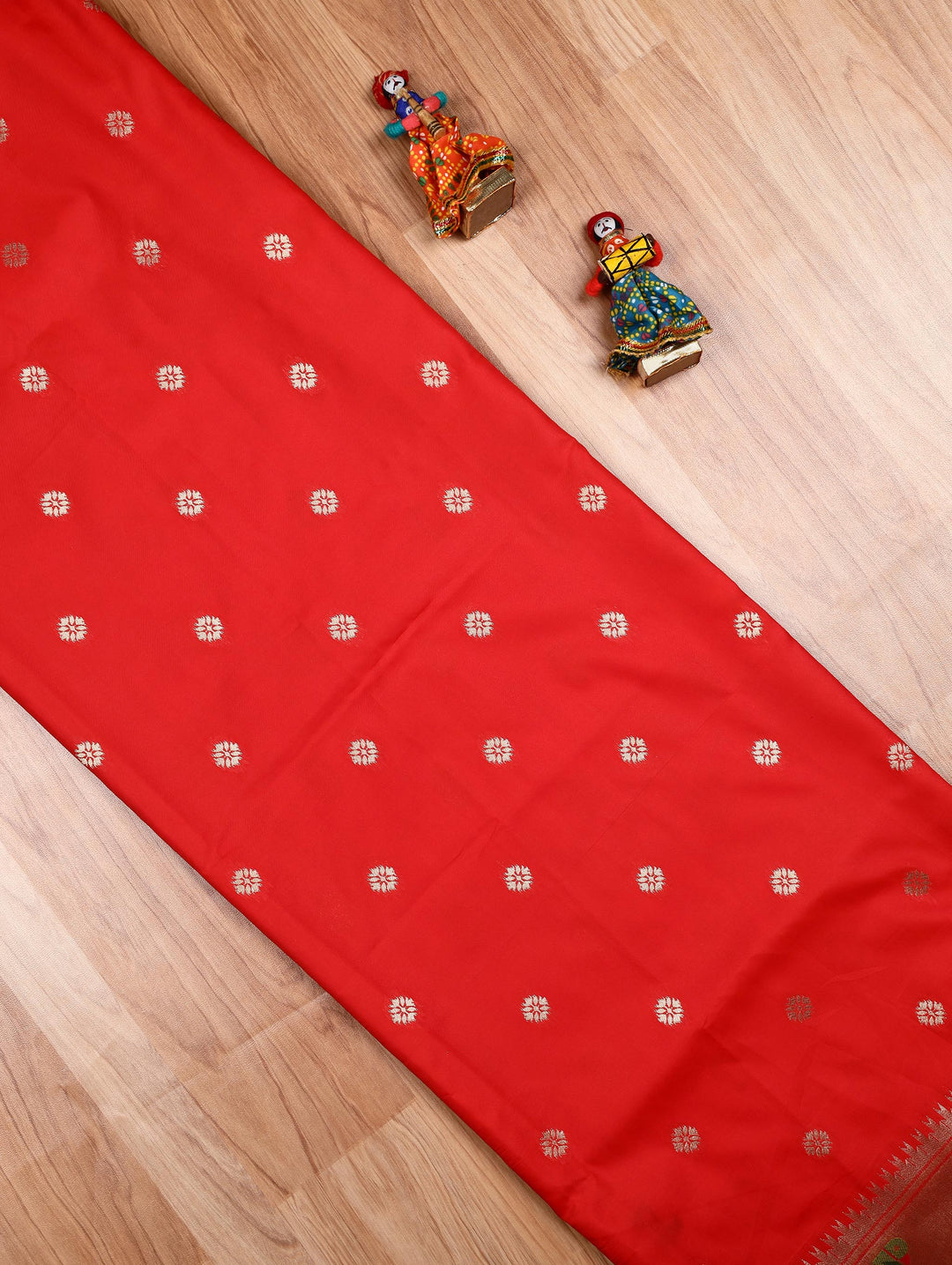 Kamakshi — Red Tana Art Silk Saree