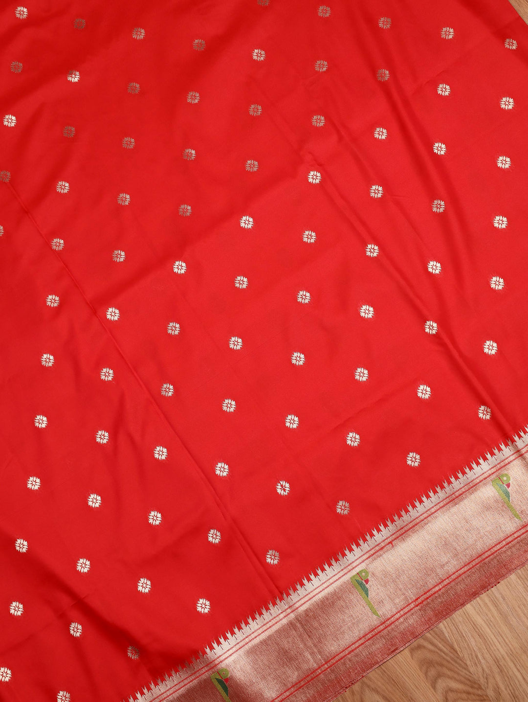 Kamakshi — Red Tana Art Silk Saree