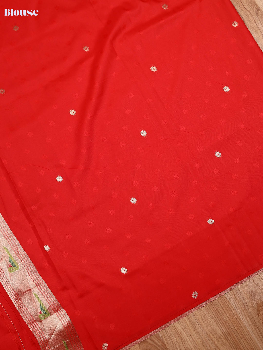 Kamakshi — Red Tana Art Silk Saree