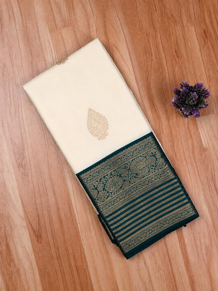 Pavitra — Cream Tana Art Silk Saree