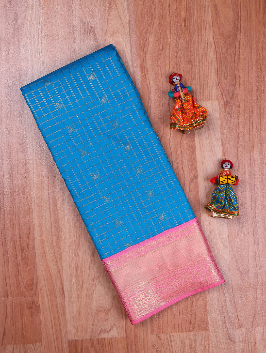 Varsha — Sky Blue Tana Art Silk Saree
