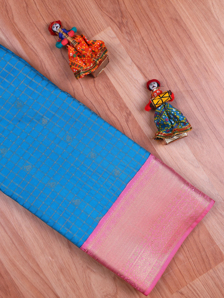 Varsha — Sky Blue Tana Art Silk Saree