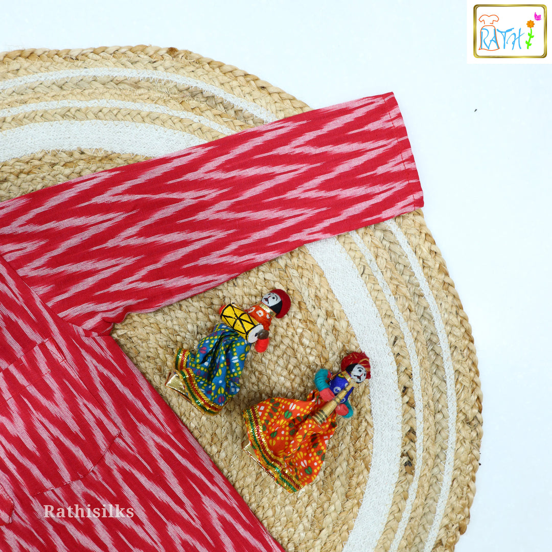 Boys Ikat Cotton Printed Kurta