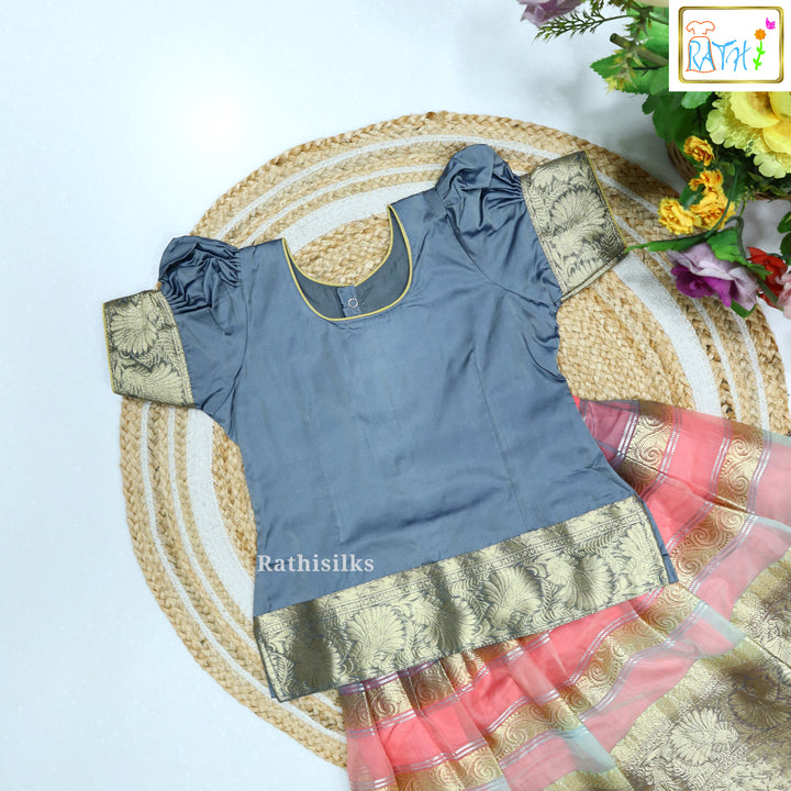 Karishma Top – Art Silk Pavadai Set