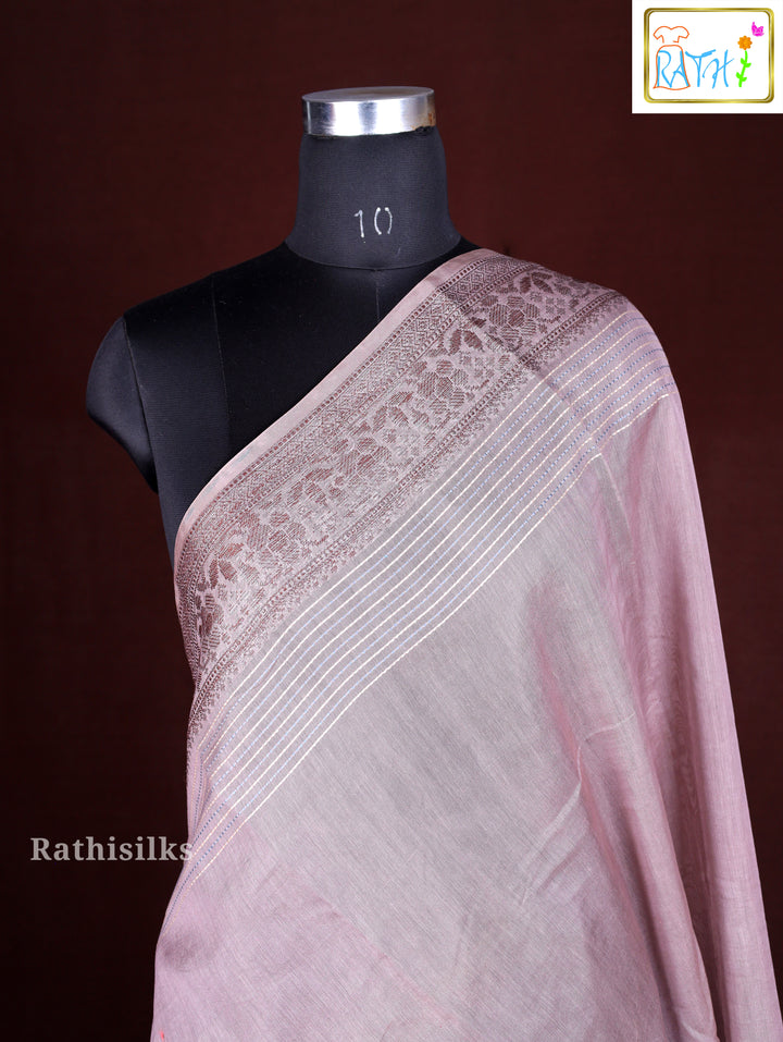 Elegant Mauve Synthetic Saree