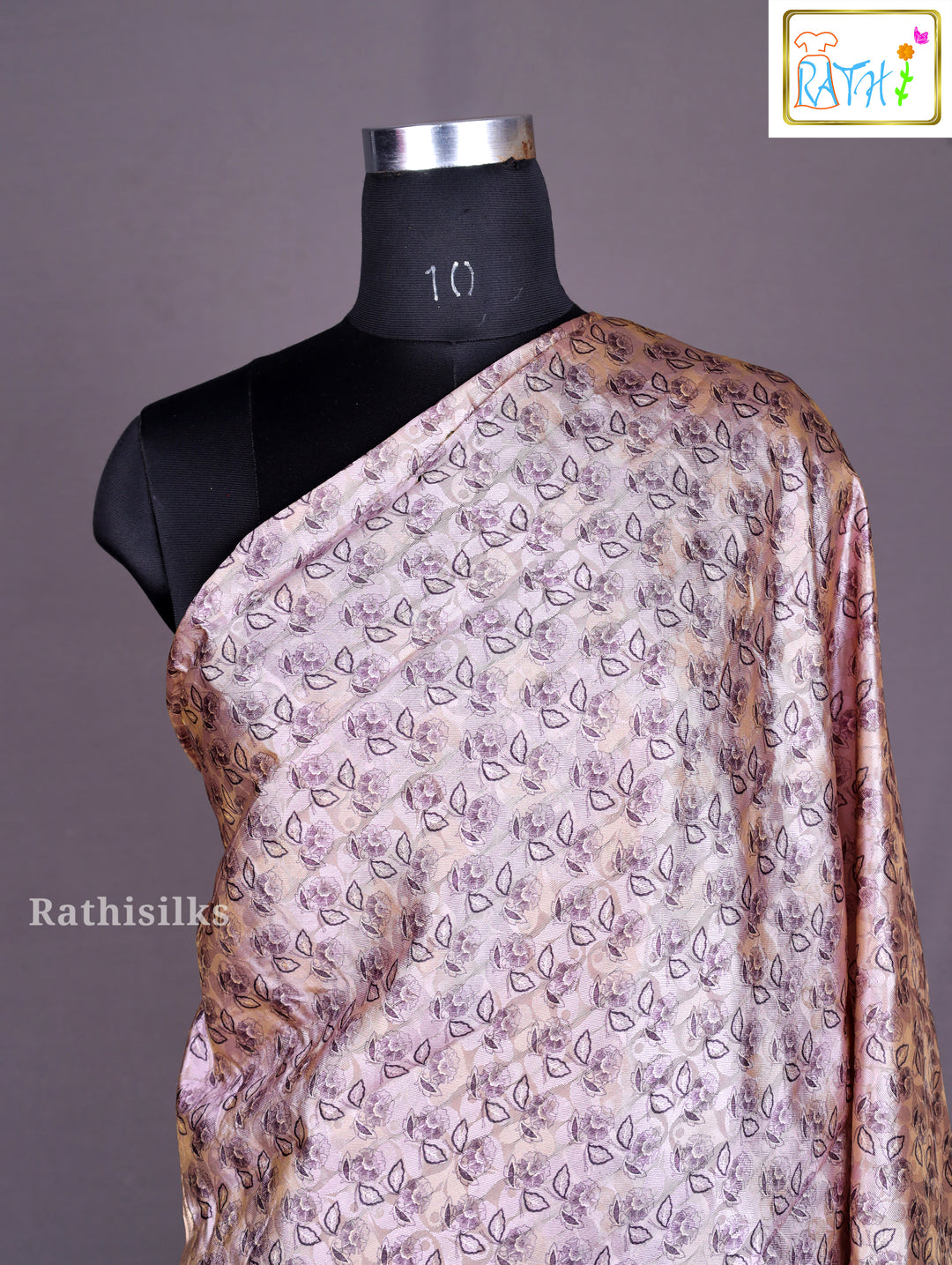 Elegant Red & Golden Synthetic Saree