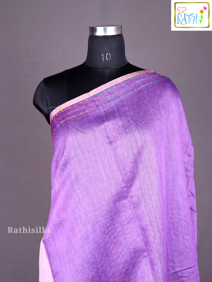 Elegant Lavender Art Silk Saree