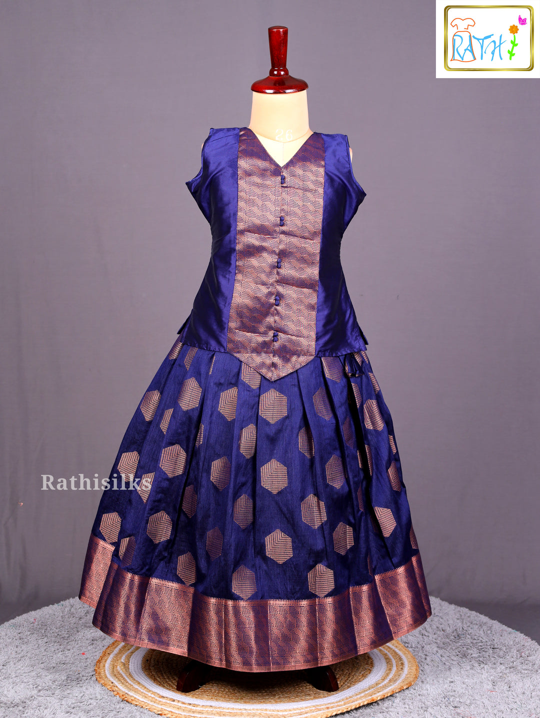 Royal Blue Pavadai Sattai