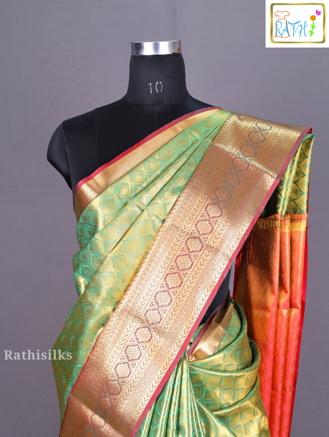 Rich Parrot Green Art Silk Saree