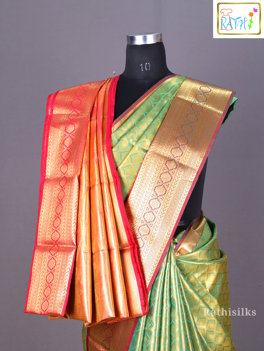 Rich Parrot Green Art Silk Saree