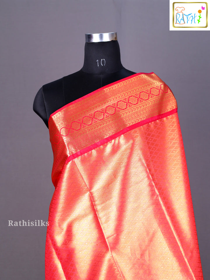 Rich Parrot Green Art Silk Saree