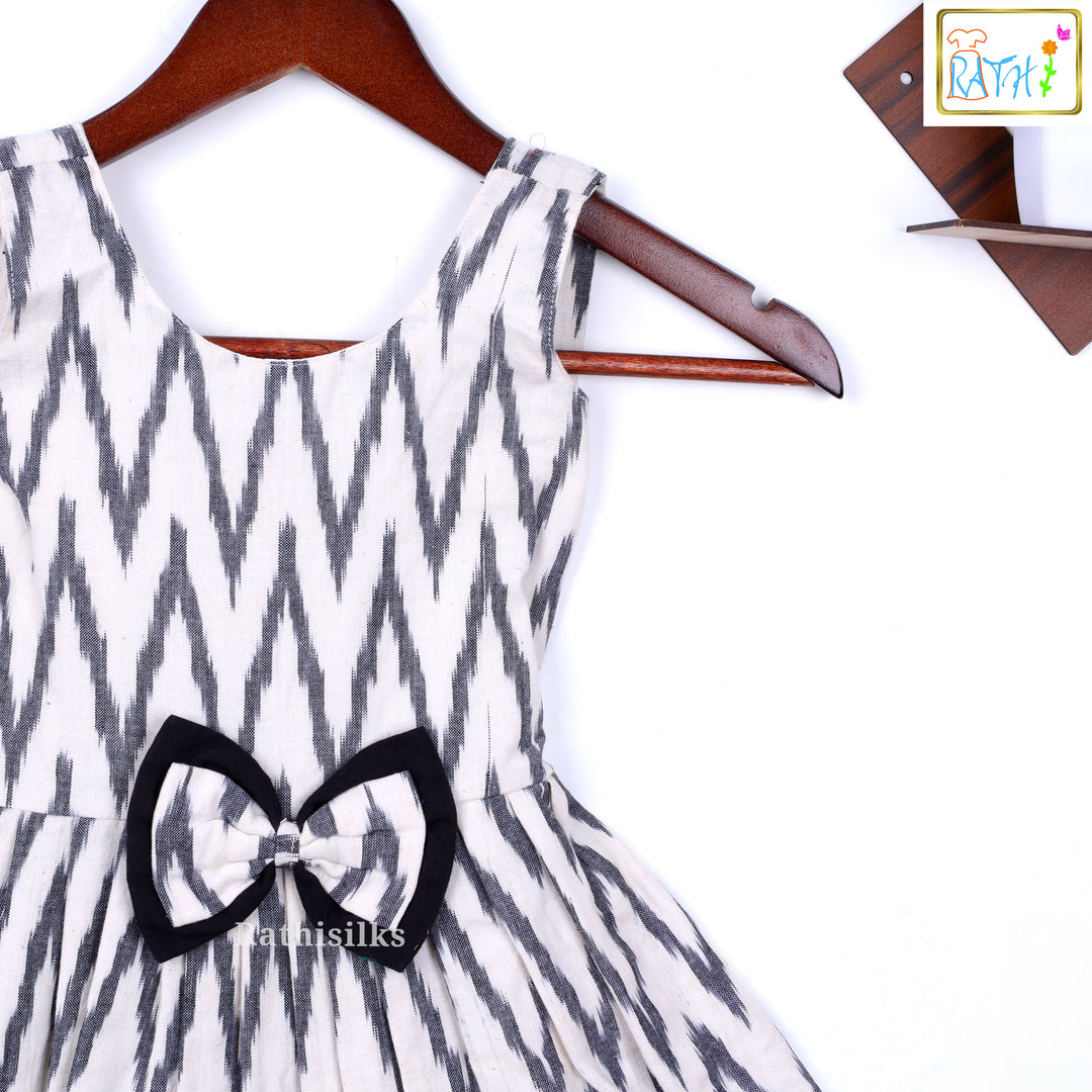 Black and White Ikat Print Frock