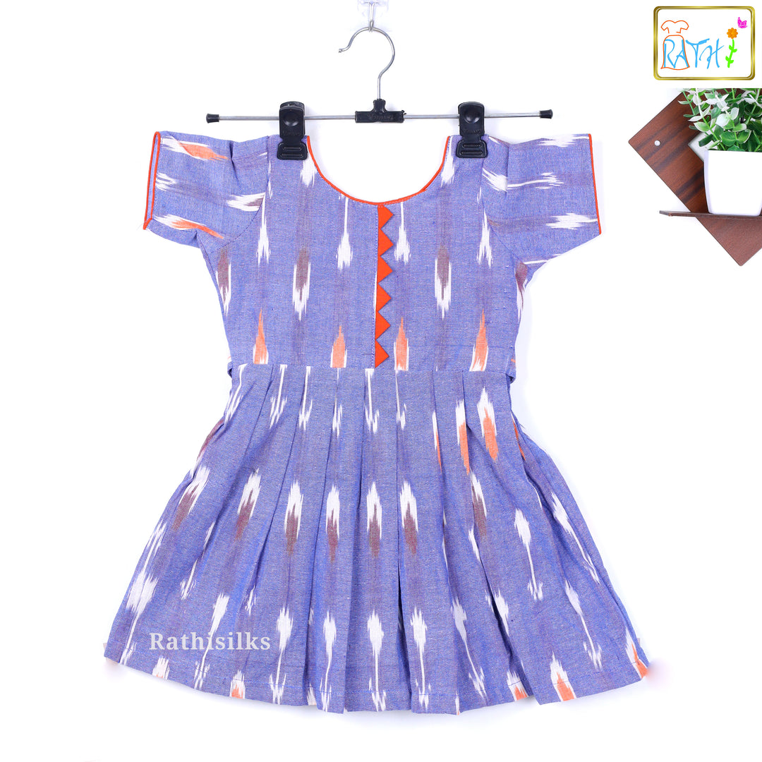 Lavender Ikat Print Frock