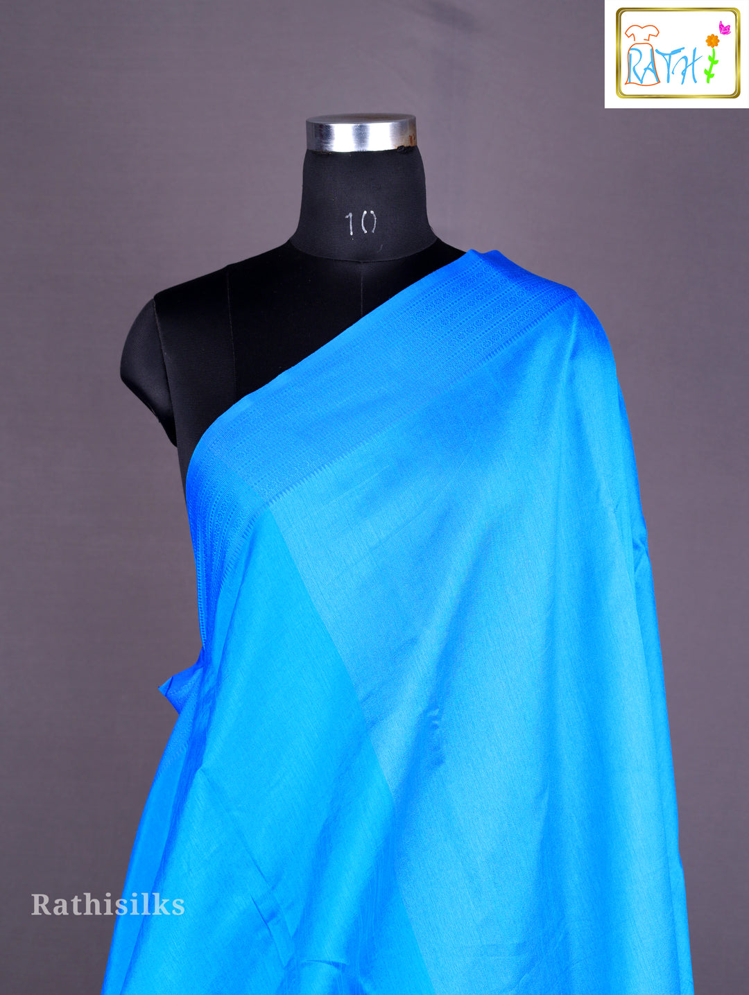 Vibrant Blue Monochromatic Saree