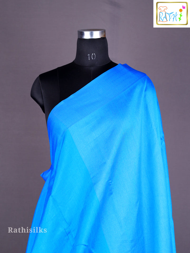 Vibrant Blue Monochromatic Saree