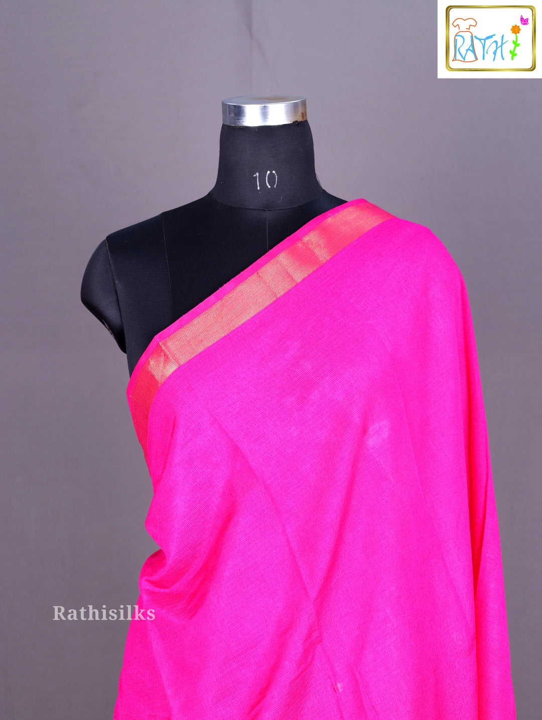 Festive Saree in Bright Pink