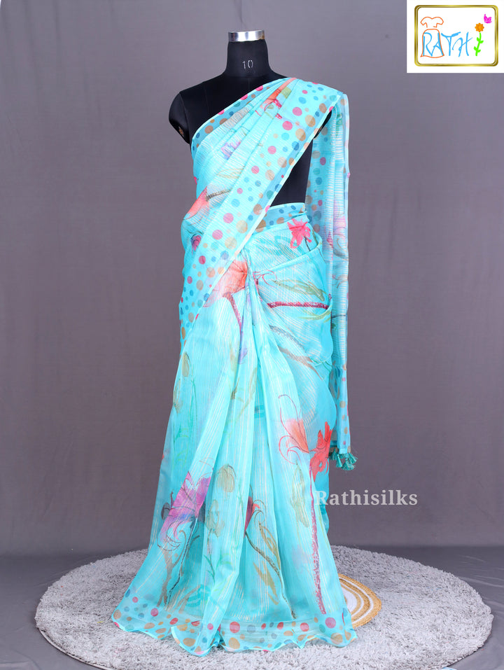 Casual Printed Synthetic Saree