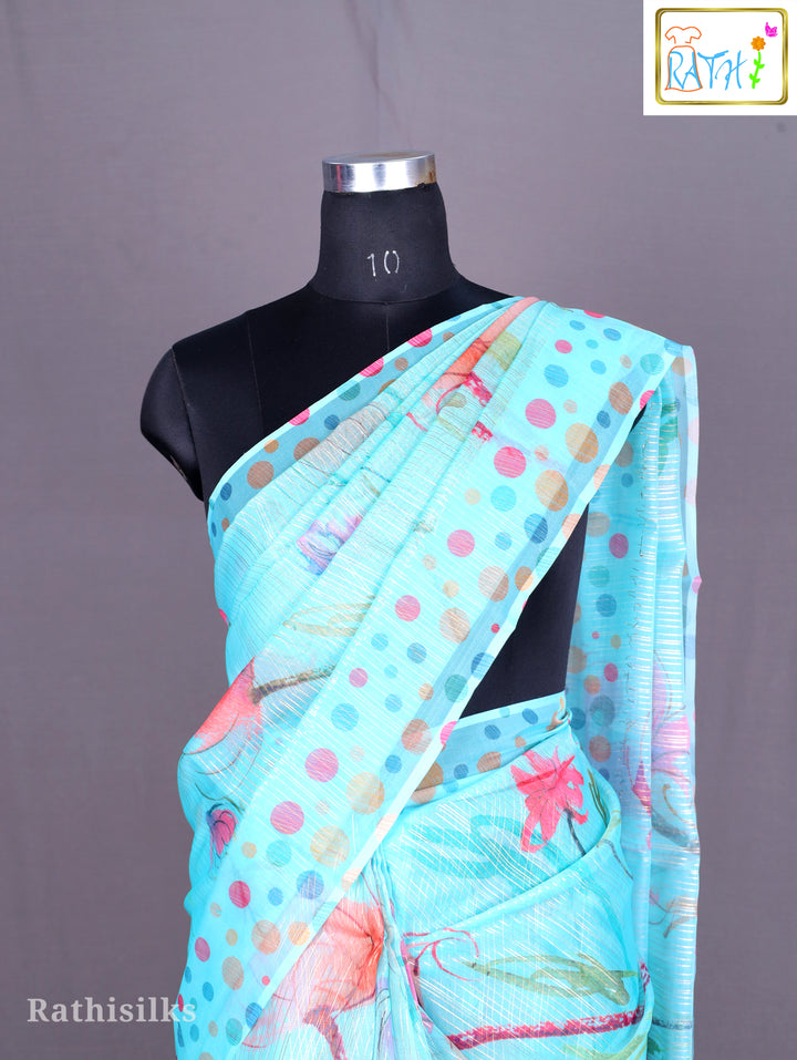 Casual Printed Synthetic Saree