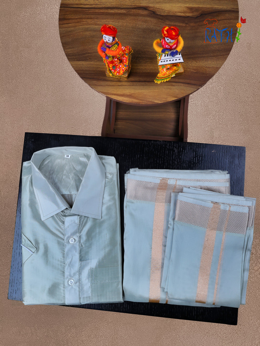 Art Silk Couple Combo Set