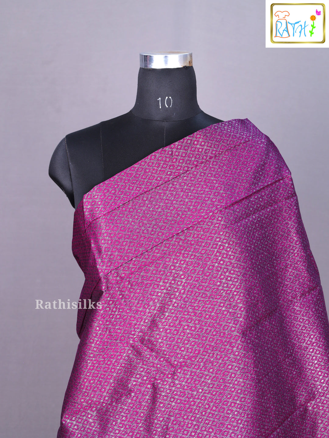 Elegant Magenta Synthetic Saree
