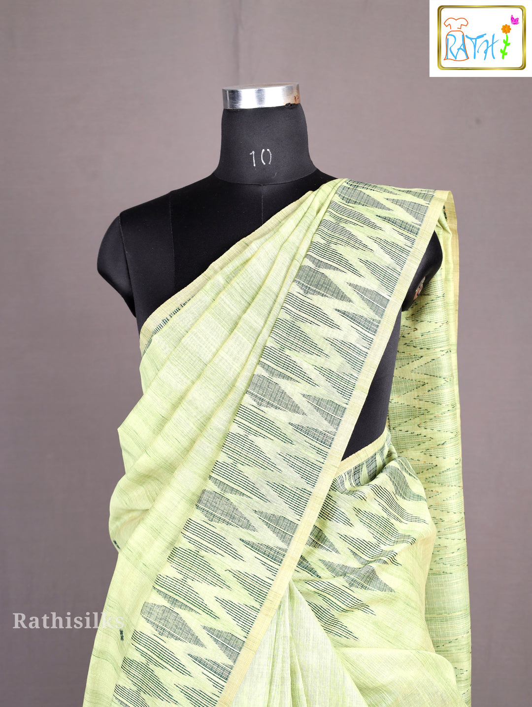 Elegant Green Synthetic Saree