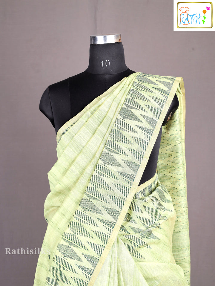 Elegant Green Synthetic Saree
