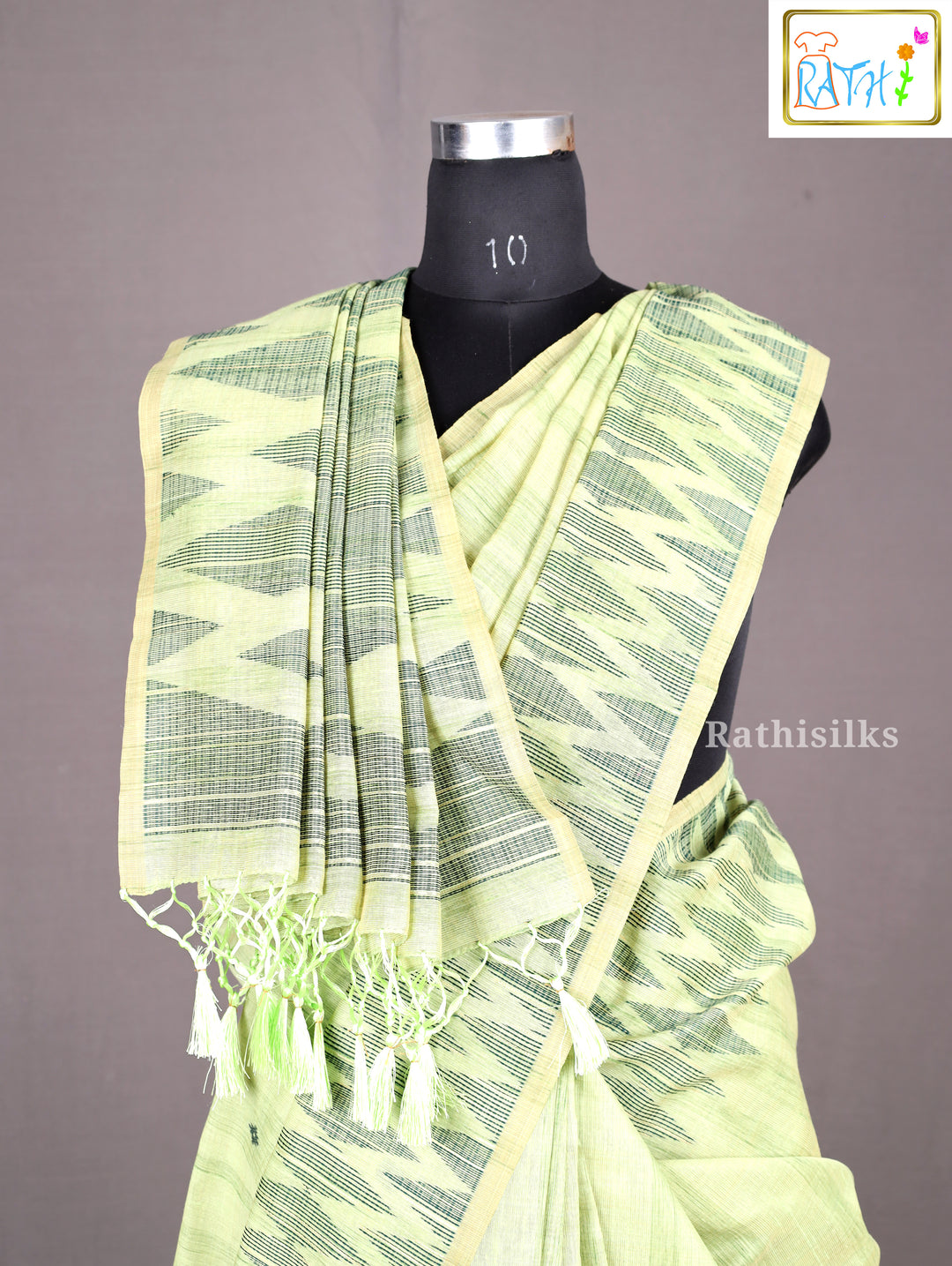 Elegant Green Synthetic Saree